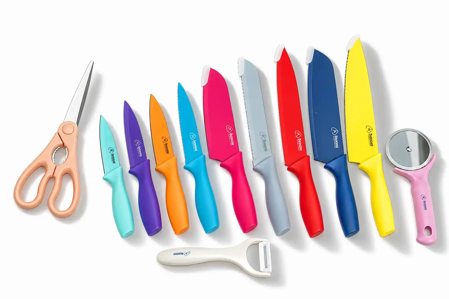 14 Pieces Colorful Knife Set 480 LE طقم سكاكين ألوان 14 قطعة(2) Pieces Colorful Knife Set 14 - Image 1