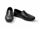 Men's Black Genuine Leather Casual Loafer Comfortable Elegant Slip-On Shoes