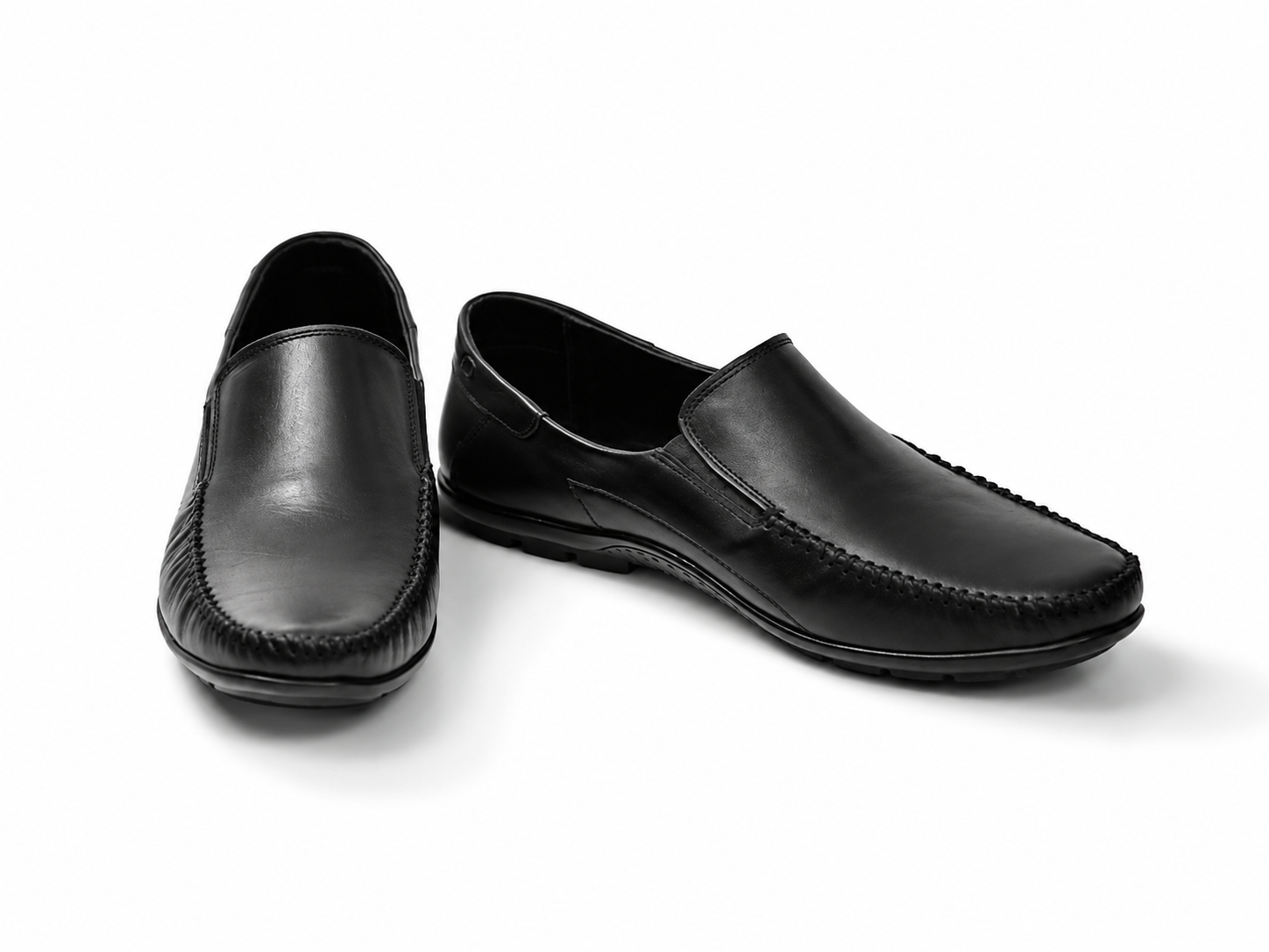 14 حذاء رجالي أسود جلد طبيعي كاجوال – لوفر مريح بتصميم أنيق وعصري – 1495 جني Men’s Black Genuine Leather Casual Loafer – Comfortable Elegant Slip-On Shoes – 1495 LE Men's Black Genuine Leather Casual Loafer Comfortable Elegant Slip-On Shoes - Image 1