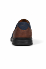 Men's Navy Suede Casual Shoes Comfortable Practical Design with Modern Brown Details - Image 2
