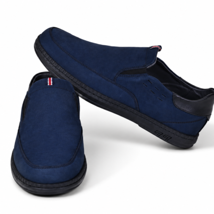 Men's Navy Suede Casual Shoes Comfortable Modern Design for Everyday Wear