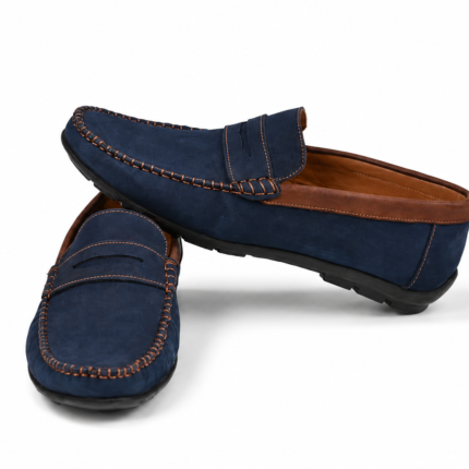 Men's Navy Suede Casual Shoes Elegant Comfortable Design with Modern Casual Look