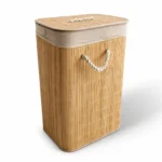 Bamboo Laundry Basket with Lid - Image 2