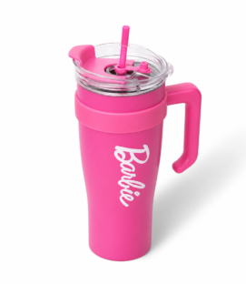 Barbie Stainless Steel Mug With Straw & Handle