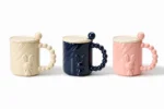 Bear Porcelain Mug with Lid & Spoon
