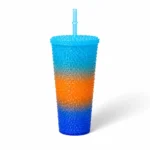 Bling Gradient Cup with Straw - Image 3