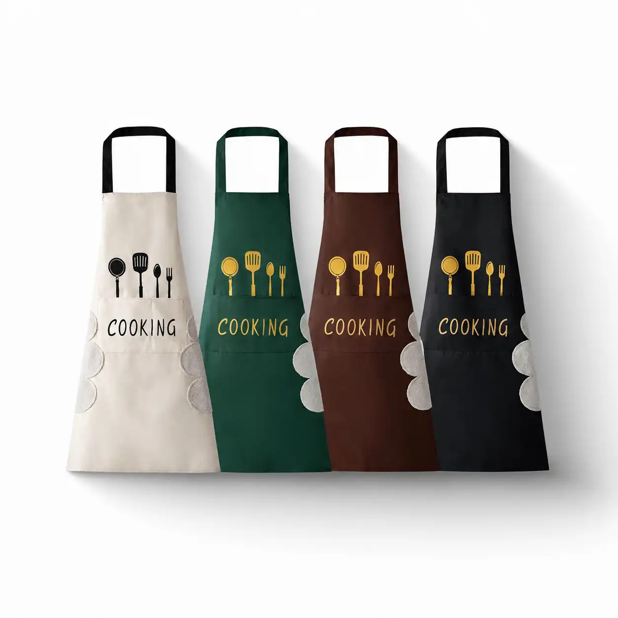 Cooking Kitchen Apron with Side Towel 66 LE مريلة مطبخ Cooking بفوطة جانبية(1) Cooking Kitchen Apron with Side Towel - Image 1