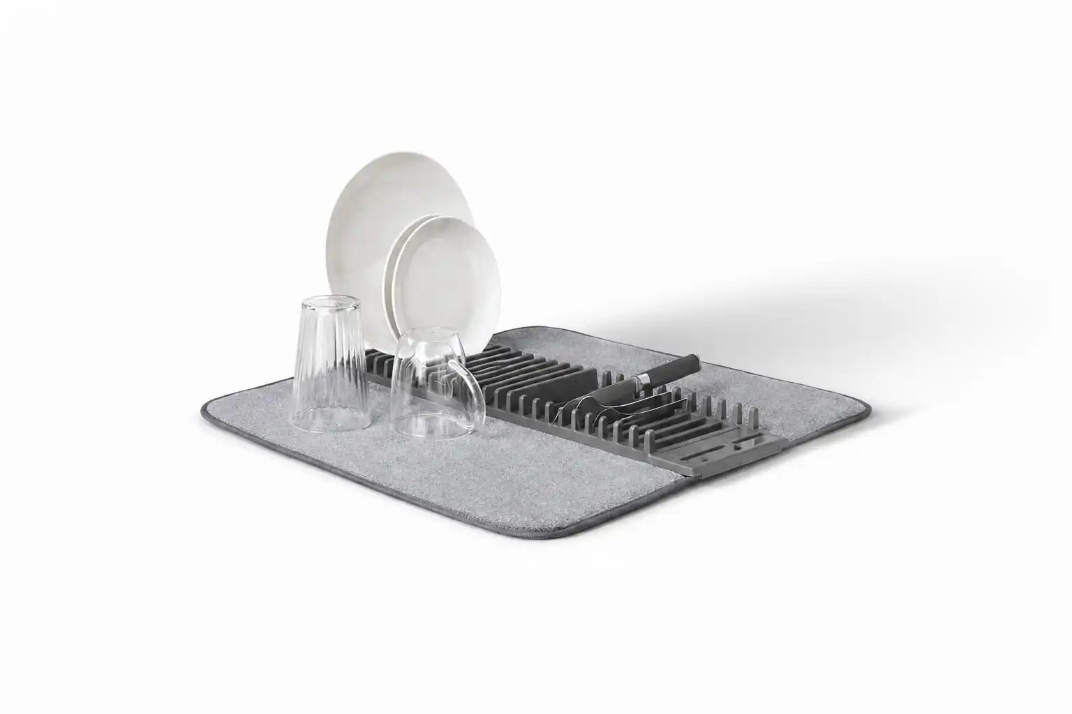 Dish Drying Mat with Rack مات تجفيف المواعين بحامل أطباق 150 LE Dish Drying Mat with Rack - Image 1