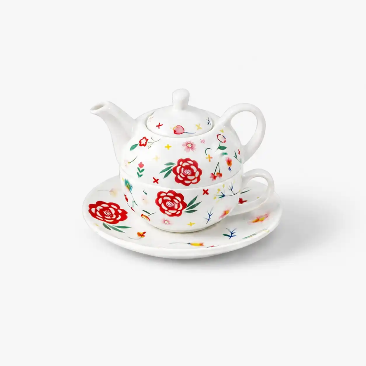 Floral Porcelain Coffee Set 552 LE طقم قهوة بورسلين ورد 552 جنيه Floral Porcelain Coffee Set - Image 1