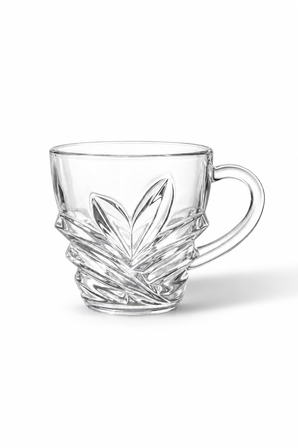 Glass Tea Cups Set 240 LE طقم أكواب زجاج للشاي والقهوة 240 جنيه Elegant 6-Piece Glass Tea Cup Set