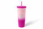 Gradient Studded Cup with Straw - Image 2