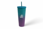 Gradient Studded Cup with Straw