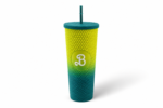 Gradient Studded Cup with Straw - Image 3