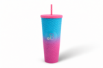 Gradient Studded Cup with Straw - Image 4