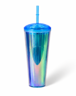 Iridescent Tumbler Cup with Straw - Image 3