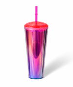 Iridescent Tumbler Cup with Straw - Image 5