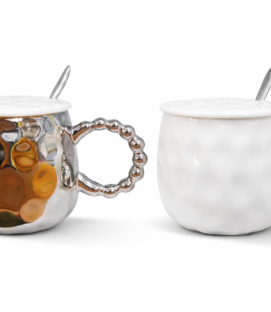 Pearl Handle Mug with Lid