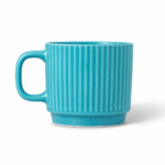 Ribbed Porcelain Mug Available in Different Colors