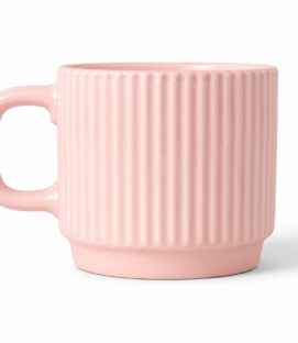 Ribbed Porcelain Mug Available in Different Colors
