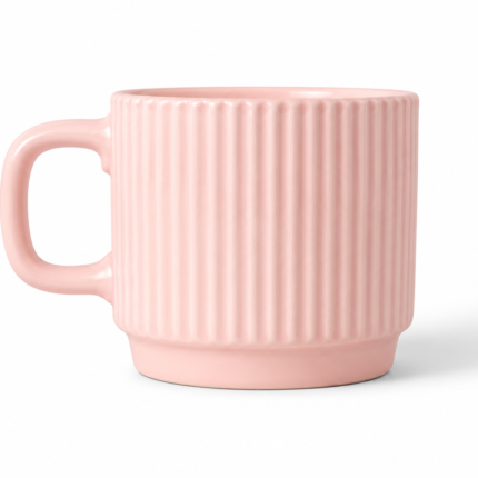 Ribbed Porcelain Mug Available in Different Colors