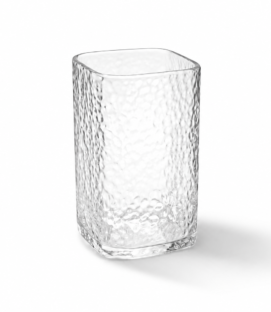 Square Textured Glass Cups Set