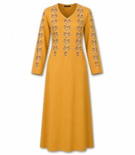 100% Cotton Embroidered Jalabiya with Delicate Details