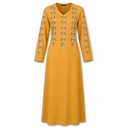 100% Cotton Embroidered Jalabiya with Delicate Details