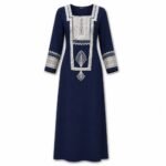 100% Cotton Embroidered Jalabiya with Elegant Details