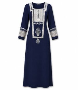 100% Cotton Embroidered Jalabiya with Elegant Details