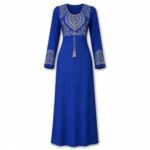 100% Cotton Embroidered Jalabiya with Elegant Details
