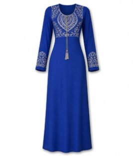 100% Cotton Embroidered Jalabiya with Elegant Details