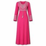 100% Cotton Embroidered Jalabiya with Elegant Details