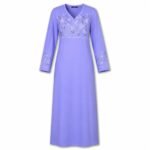 100% Cotton Delicate Floral Embroidered Jalabiya