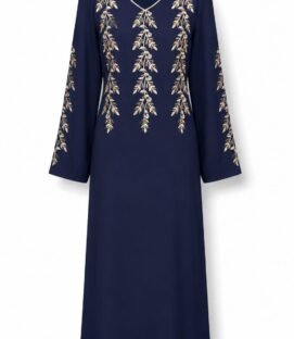 100% Cotton Leaf Embroidered Jalabiya