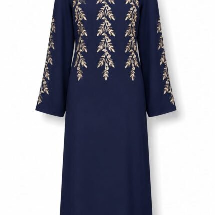 100% Cotton Leaf Embroidered Jalabiya