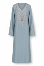 100% Cotton Delicate Floral Embroidered Jalabiya