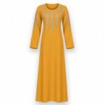 100% Cotton Embroidered Jalabiya with Elegant Details