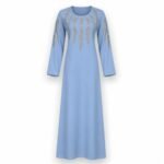 100% Cotton Embroidered Jalabiya with Elegant Details