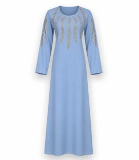 100% Cotton Embroidered Jalabiya with Elegant Details