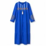 Cotton & Polyester Traditional Embroidered Jalabiya