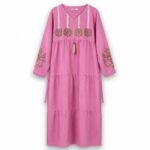 Cotton & Polyester Traditional Embroidered Jalabiya