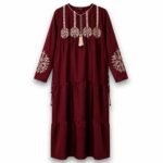 Cotton & Polyester Traditional Embroidered Jalabiya