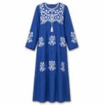 Cotton & Polyester Traditional Embroidered Jalabiya.