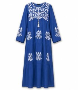 Cotton & Polyester Traditional Embroidered Jalabiya.