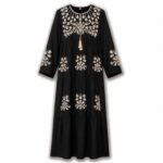 Cotton & Polyester Traditional Embroidered Jalabiya.