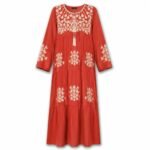 Cotton & Polyester Traditional Embroidered Jalabiya.