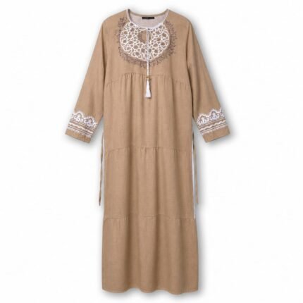 Cotton & Polyester Traditional Embroidered Jalabiya