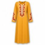 100% Cotton Embroidered Floral Jalabiya