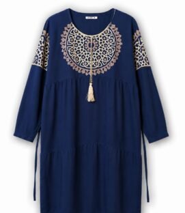 Cotton & Polyester Traditional Embroidered Jalabiya