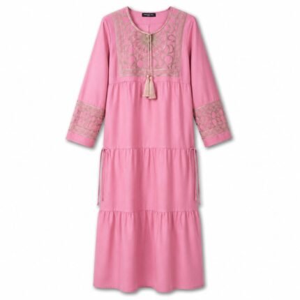 Cotton & Polyester Traditional Embroidered Jalabiya